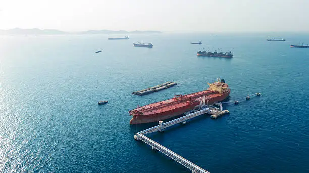 Livestock vessel at a maritime export port